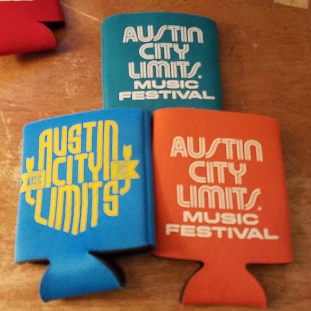 Austin City Musical Drink Koozies Set of 3 Texas